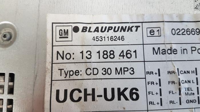 Radio CD Player Opel Astra H SW 1 9 CDTi 120 13188461 BLAUPUNKT