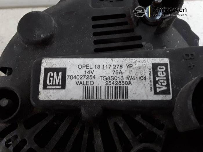 Dynamo Opel Astra H 1 3 CDTI 16V Ecotec 13117278 Z13DTH VALEO