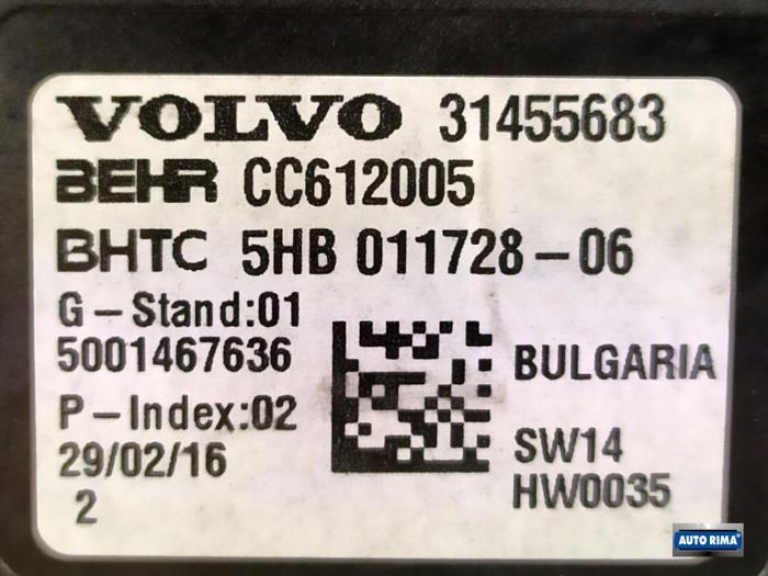 Ordinateur chauffage d'un Volvo XC90 2016