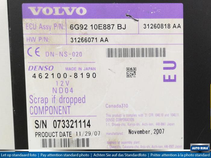 Lecteur DVD d'un Volvo V70 (BW) 2.4 D5 20V 2007