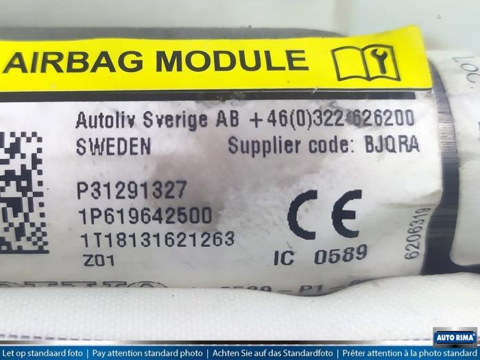 Airbag plafond droite d'un Volvo V40 (MV) 2.0 D2 16V 2016
