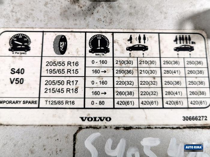 Tapa de depósito de un Volvo S40 (MS) 1.6 D 16V 2005
