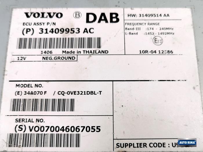 DAB module from a Volvo V40 (MV) 2.0 D 16V 2014