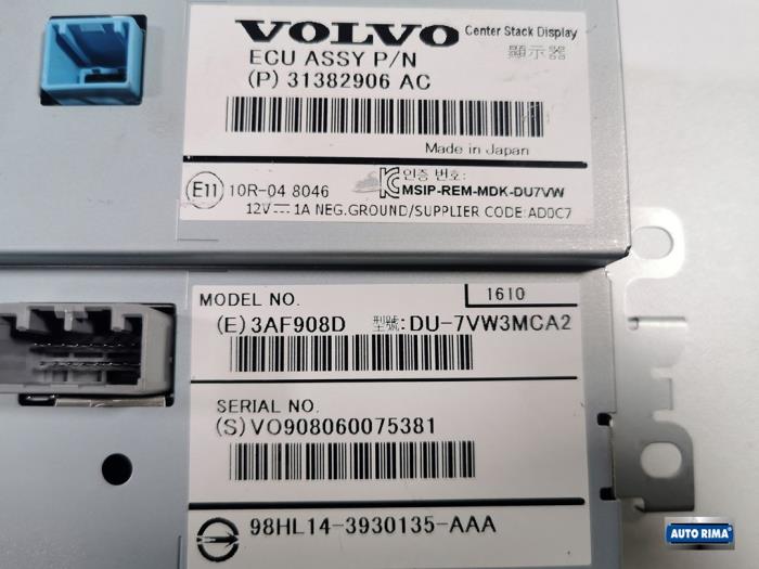 Wyswietlacz nawigacji z Volvo V40 (MV) 1.6 D 16V 2016
