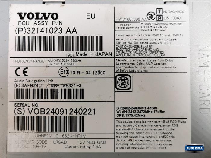 Odtwarzacz CD z Volvo V40 (MV) 2.0 16V 2019