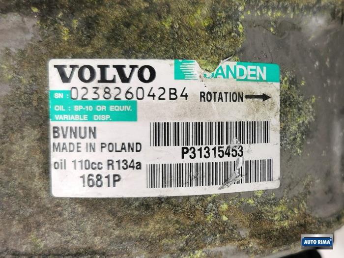 Bomba de aire acondicionado de un Volvo XC60 I (DZ) 2.0 DRIVe 20V 2012