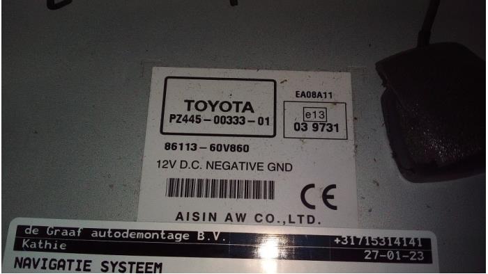 Système navigation d'un Toyota Corolla Verso (R10/11) 2.2 D-4D 16V Cat Clean Power 2009