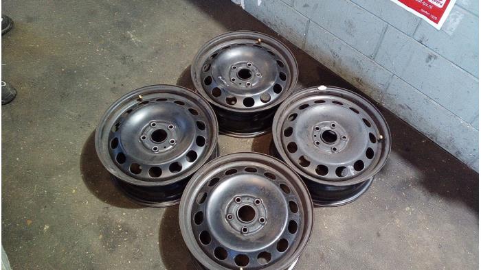 Set of wheels from a Volkswagen Golf 2010