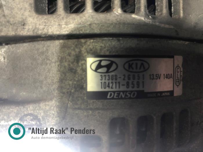 Dynamo van een Kia Sorento II (XM) 2.4 GDI 16V 4x2 2015