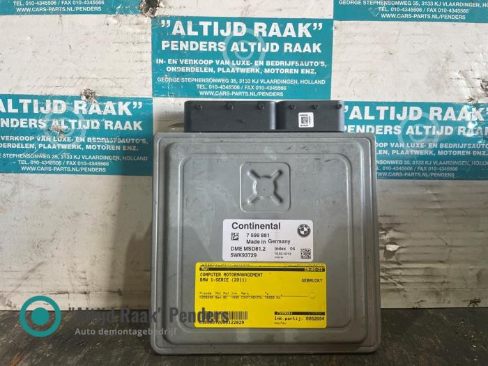 Engine management computer BMW 1 serie (E81), 2006 / 2012 118i 16V, Hatchback, 2-dr, Petrol, 1.995cc, 100kW (136pk), RWD, N46B20B; N43B20A, 2006-09 / 2012-09 (Used)