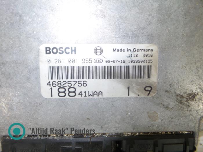 Engine management computer from a Fiat Punto II (188) 1.9 JTD 80 ELX 2002