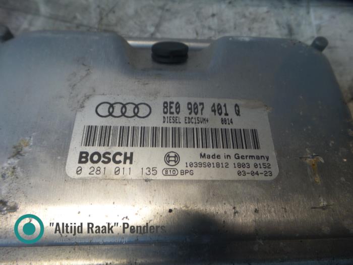 Engine management computer Audi A4 Avant (B6), 2001 / 2005 2.5 TDI 24V, Combi/o, Diesel, 2.496cc, 120kW (163pk), FWD, BCZ; BDG; BFC, 2002-07 / 2004-12, 8E5 (Used)