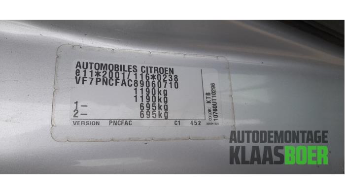 Drzwi lewe przednie wersja 4-drzwiowa z Citroën C1 1.0 12V 2006