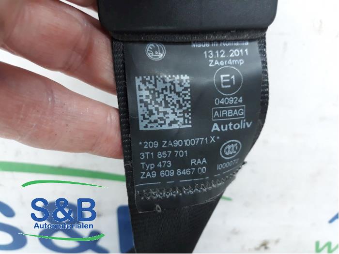 Pas bezpieczenstwa lewy przód z Skoda Superb Combi (3TAC/TAF) 1.4 TSI 16V 2012