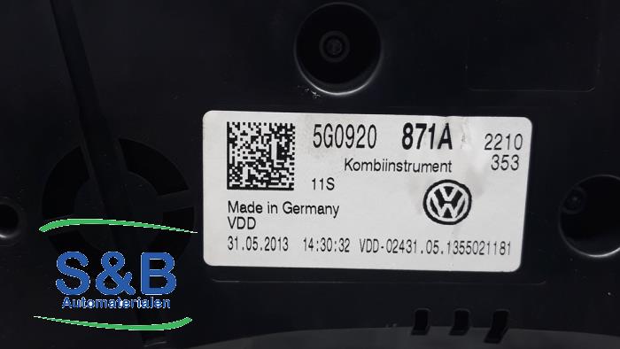 Tablica rozdzielcza z Volkswagen Golf VII (AUA) 1.6 TDI BlueMotion 16V 2013