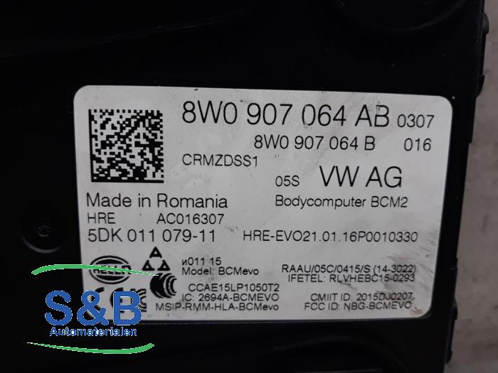Ordenador body control de un Audi A4 Avant (B9) 2.0 TFSI 16V 2016
