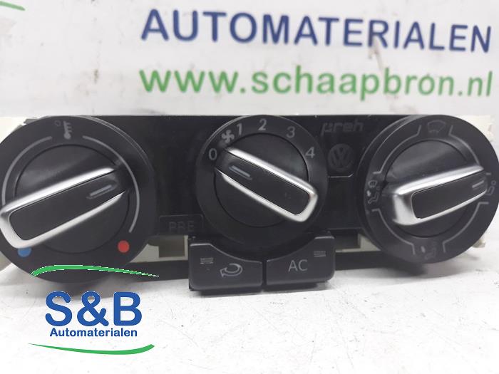 Heater control panel from a Volkswagen Polo V (6R) 1.4 16V 2014