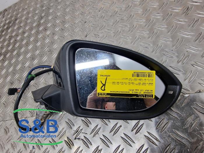 Wing mirror, right from a Volkswagen Golf VII (AUA) 1.4 TSI 16V 2015