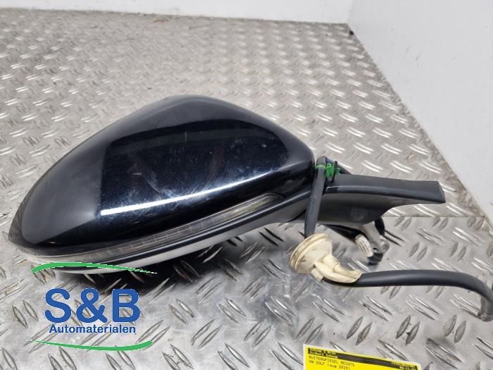 Wing mirror, right from a Volkswagen Golf VII (AUA) 1.4 TSI 16V 2015