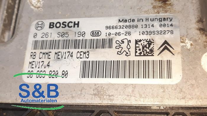 Engine management computer from a Peugeot 207 SW (WE/WU) 1.4 16V Vti 2010