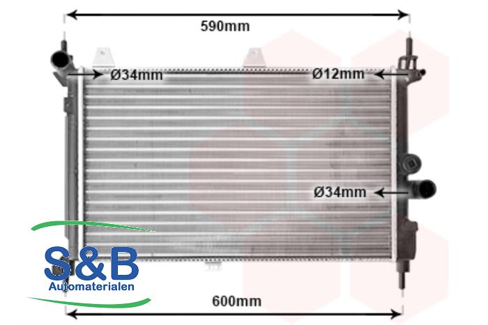 Neuf Radiateur Opel Astra F (56/57) 1.7 TDS Prix € 114,65 Prix TTC proposé par Schaap & Bron