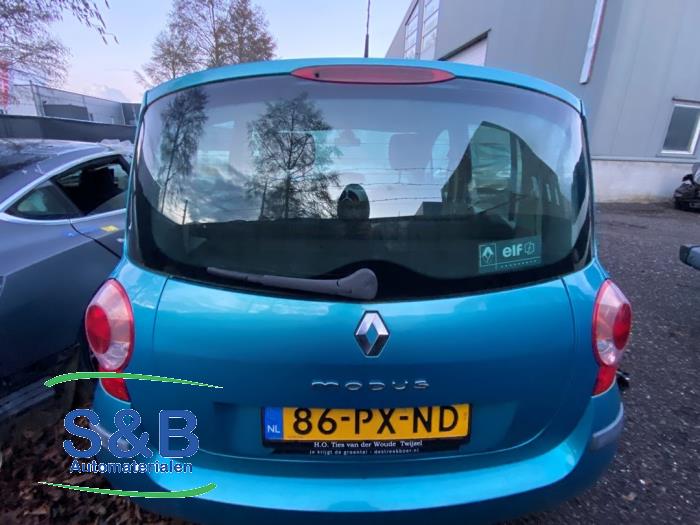 Używane Tylna klapa Renault Modus/Grand Modus (JP) 1.4 16V Cena € 79,99 Procedura marży oferowane przez Schaap & Bron