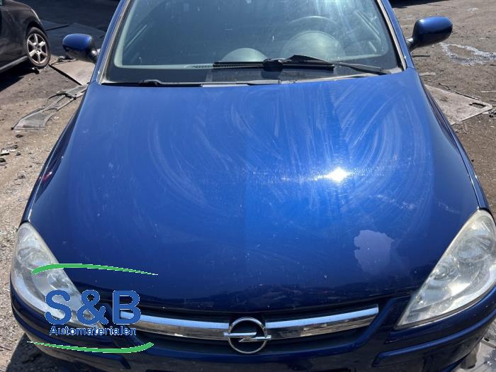 Używane Maska Opel Corsa C (F08/68) 1.2 16V Twin Port Cena € 50,00 Procedura marży oferowane przez Schaap & Bron