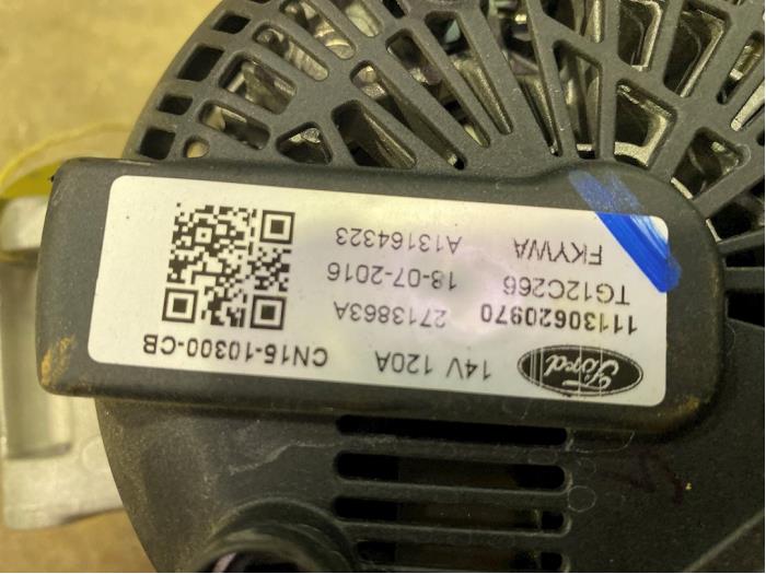 Dynamo van een Ford Ka+ 1.2 Ti-VCT 2017