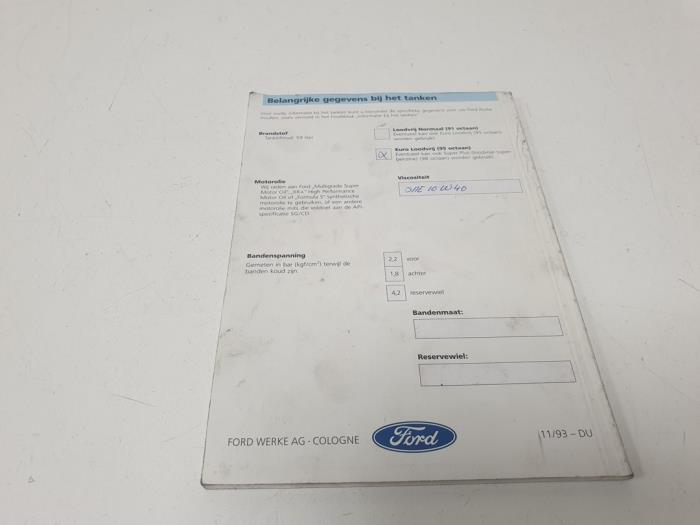 Livret d'instructions d'un Ford Probe  1993