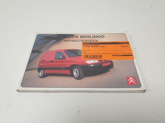 Używane Instrukcja Citroen Berlingo Cena € 10,00 Procedura marży oferowane przez F. van den Mosselaar autodemontage