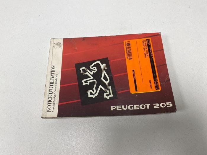 Instruction Booklet from a Peugeot 205 II (20A/C)  1990