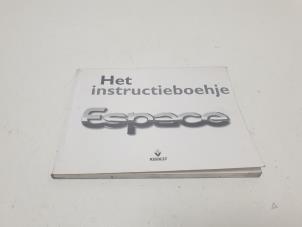 Used Instruction Booklet Renault Espace (JE) Price € 10,00 Margin scheme offered by F. van den Mosselaar autodemontage