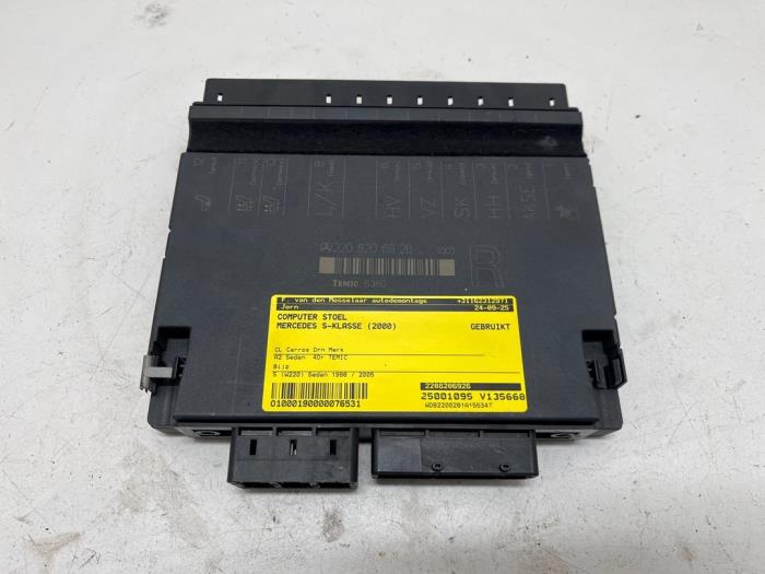 Begagnade Sätesdator Mercedes S (W220) 4.0 S-400 CDI V8 32V Pris € 25,00 Marginaltabell erbjuds av F. van den Mosselaar autodemontage