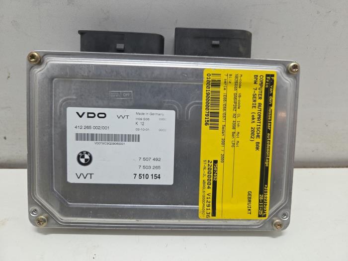 Used Automatic gearbox computer BMW 7 serie (E65/E66/E67) 745i,Li 4.4 V8 32V Price € 75,00 Margin scheme offered by F. van den Mosselaar autodemontage