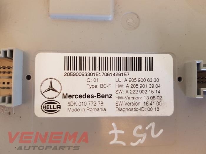 Ordenador body control de un Mercedes-Benz C Estate (S205) C-250 CDI BlueTEC, C-250 d 2.2 16V 4-Matic 2017