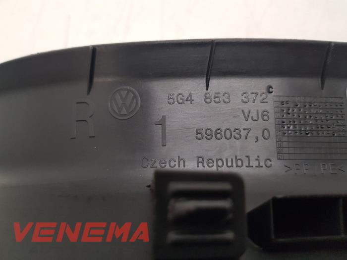 Placa del desgaste del travesaño de la puerta derecha de un Volkswagen Golf VII (AUA) 1.0 TSI 12V 2018