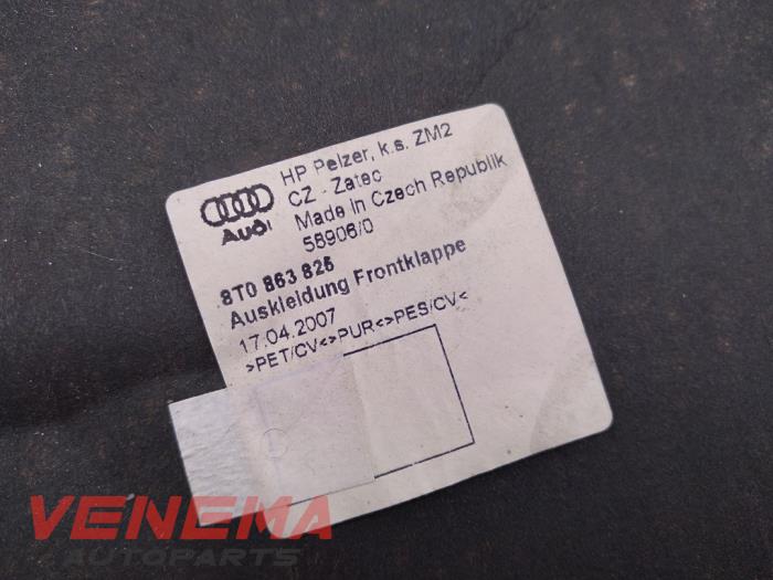 Revêtement capot d'un Audi A5 Sportback (8TA) 2.0 TFSI 16V 2011
