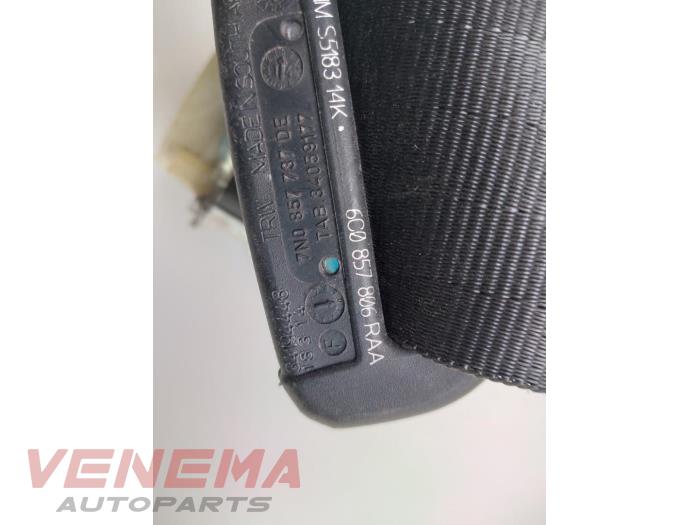 Rear seatbelt, right from a Volkswagen Polo V (6R) 1.4 TDI 12V 90 2015