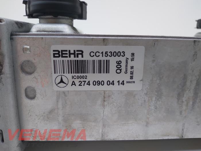 Intercooler from a Mercedes-Benz C (W205) C-200 2.0 CGI 16V 2017
