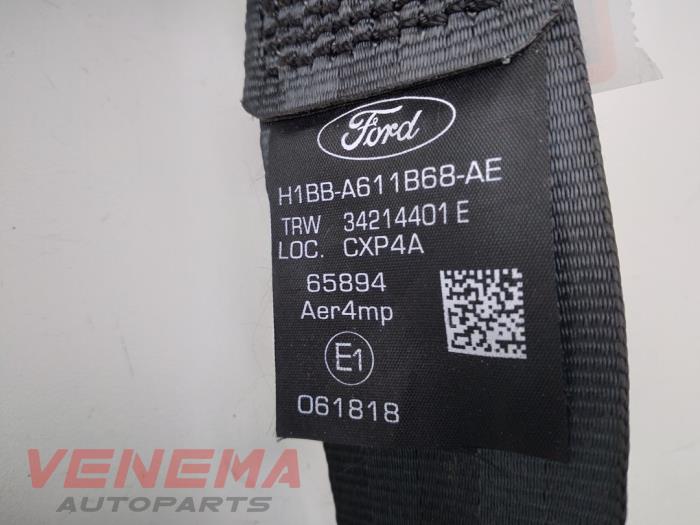 Ceinture arrière droit d'un Ford Fiesta 7 1.0 EcoBoost 12V 100 2017