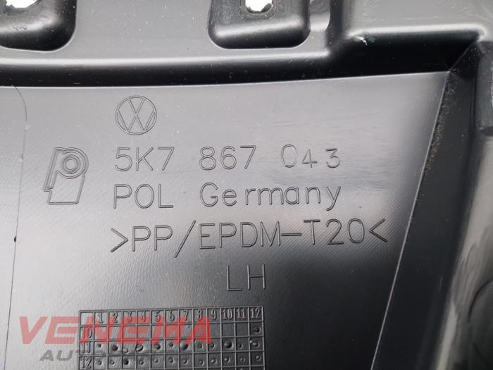 Side panel trim, rear left from a Volkswagen Golf VI Cabrio (1K) 2.0 TDI 16V 2016