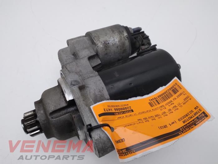Used Starter Volkswagen Scirocco (137/13AD) 1.4 TSI 122 16V Price € 17,99 Margin scheme offered by Venema Autoparts