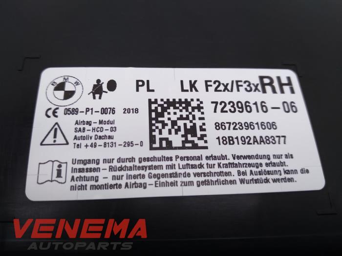Seat airbag (seat) from a BMW 1 serie (F20) 116i 1.5 12V 2018