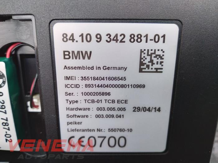 Módulo de teléfono de un BMW 3 serie Touring (F31) 320d 2.0 16V 2015