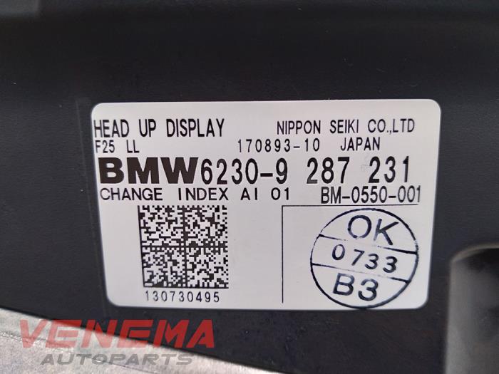 Affichage tête haute d'un BMW X3 (F25) xDrive20d 16V 2014