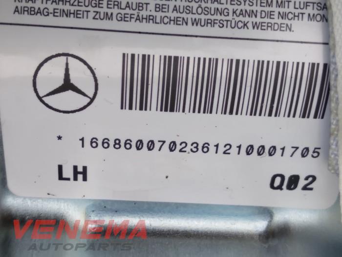 Airbag superior izquierda de un Mercedes-Benz ML III (166) 3.0 ML-350 BlueTEC V6 24V 4-Matic 2014