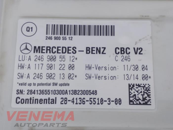 Módulo de confort de un Mercedes-Benz A (W176) 1.5 A-160 CDI, A-160d 16V 2014