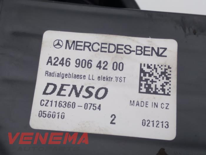 Ventilateur chauffage d'un Mercedes-Benz A (W176) 1.5 A-160 CDI, A-160d 16V 2014