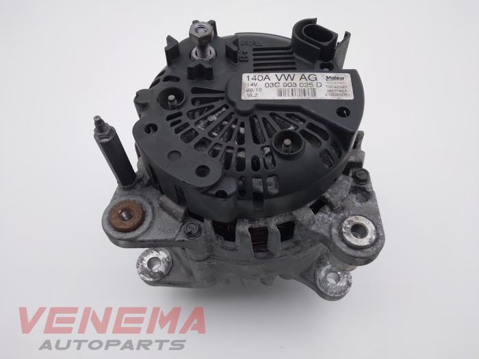 Begagnade Dynamo Volkswagen Golf VI (5K1) 1.4 TSI 160 16V Pris € 100,00 Marginaltabell erbjuds av Venema Autoparts