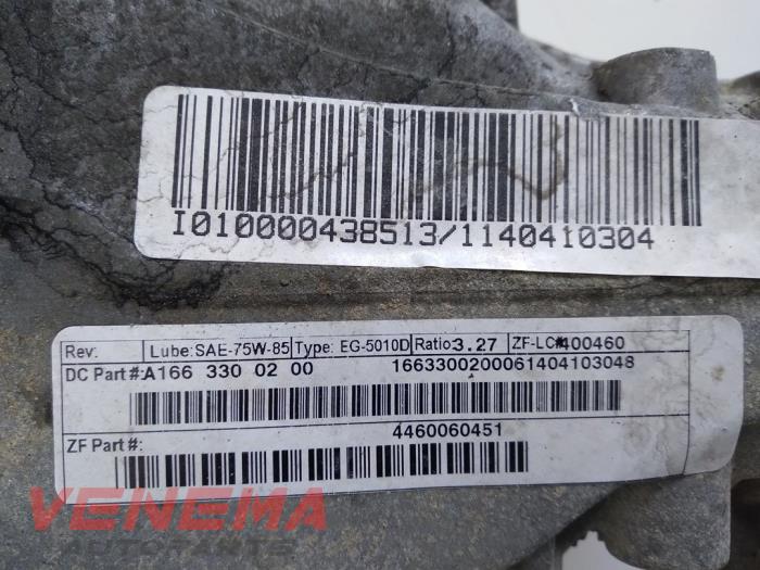 Front differential Mercedes ML III 3.0 ML-350 BlueTEC V6 24V 4-Matic ...